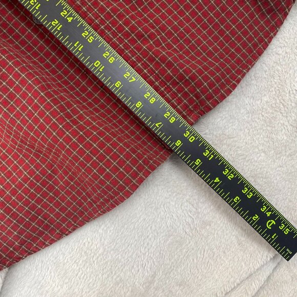 Woolrich Mens Shirt Large Red Rock Plaid Button-Up Long Sleeve 100% Cotton - Picture 5 of 9